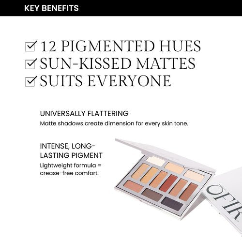 OFIR Eyeshadow Palette - 12 Shade Matte Palette with Buildable Pigment for Radiant Looks | Talc-Free (Dune Matte)