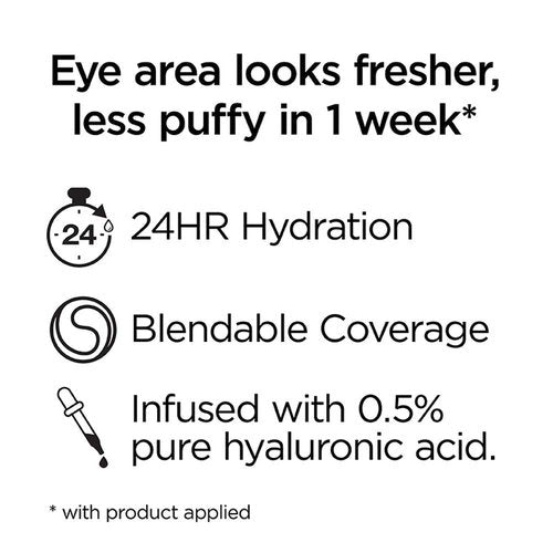 L’Oréal Paris True Match Eye Cream Concealer - 0.5% Hyaluronic Acid, Fair W1-2, 0.4 Fl. Oz.