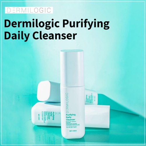 **Purifying Daily Cleanser - Deep Cleanse & Hydrate | Niacinamide, Ceramides & Hyaluronic Acid**