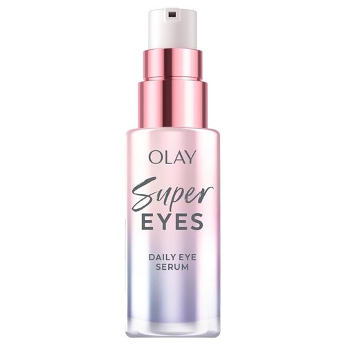 Olay Super Eye Serum - Brightening Vitamin C & Caffeine Formula - Hydrates & Reduces Dark Circles, 0.45 Oz