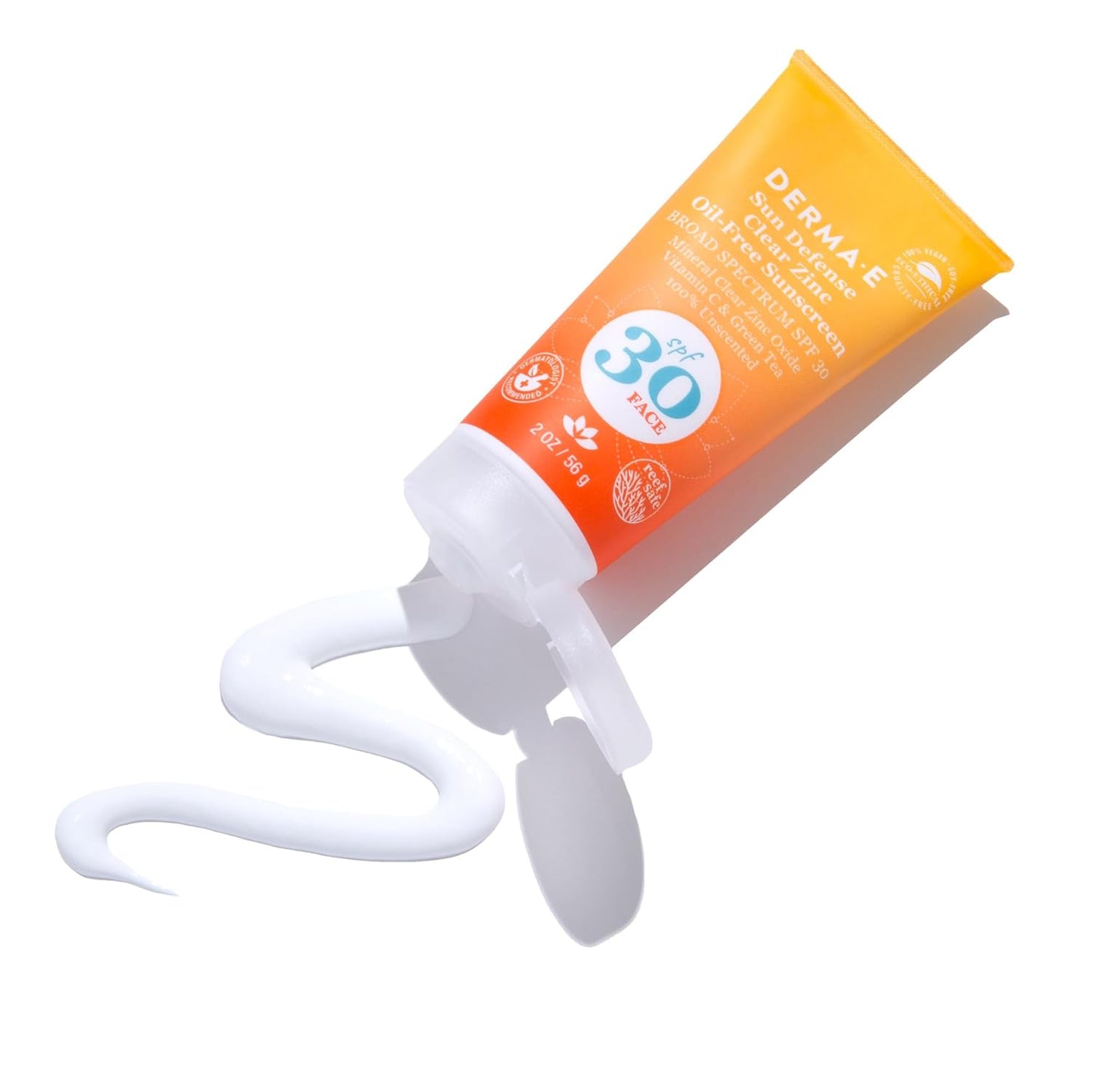 DERMA E Sun Defense Mineral Sunscreen SPF 30 - Hypoallergenic Oil-Free Face Cream, 2 Oz | Broad Spectrum Protection