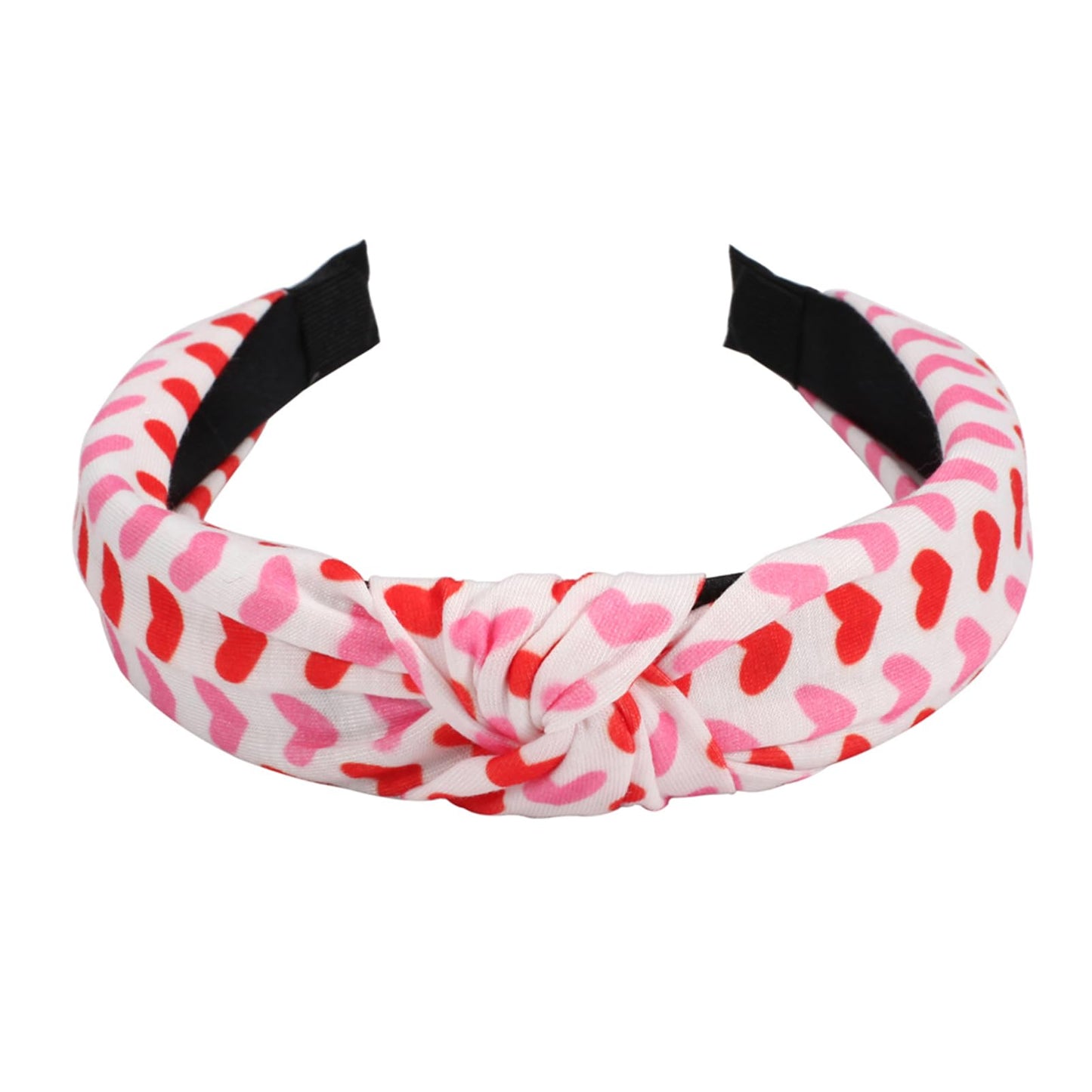 Ardorchid Valentine's Day Headband Red Heart Shape Headbands for Women Girls Non Slip Wide Hair Hoop for Valentine Party Gifts Pink Hair Accessories