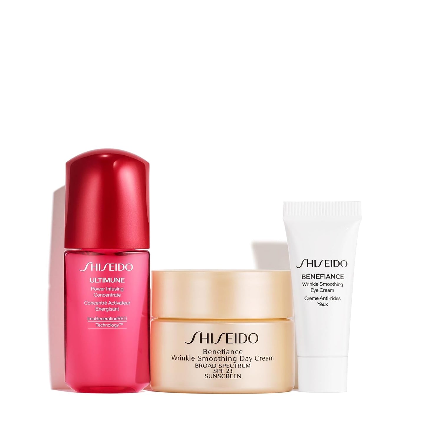Shiseido Wrinkle Smoothing Starter Set | Ultimune Concentrate, Day Cream SPF 23 & Eye Cream