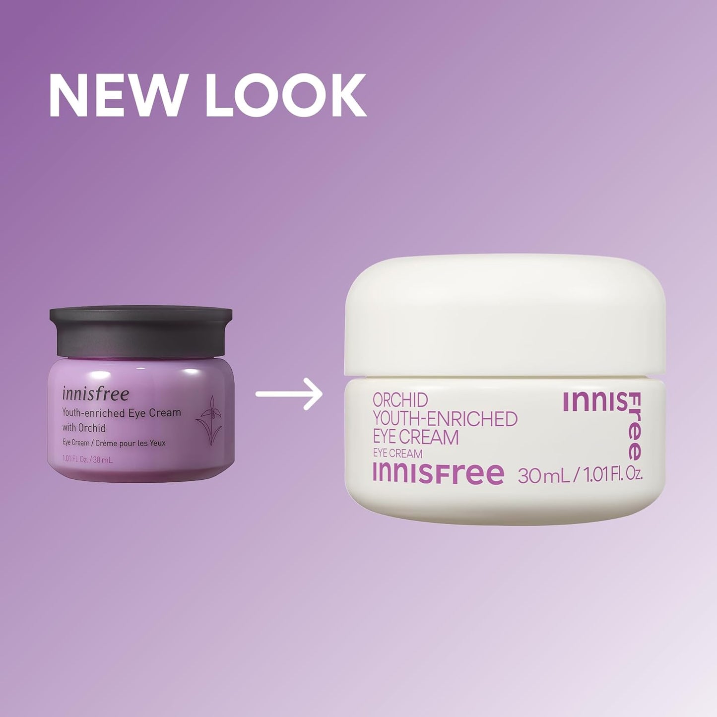 Innisfree Orchid Youth-Enriched Eye Cream - Korean Firming Treatment for Smooth Fine Lines