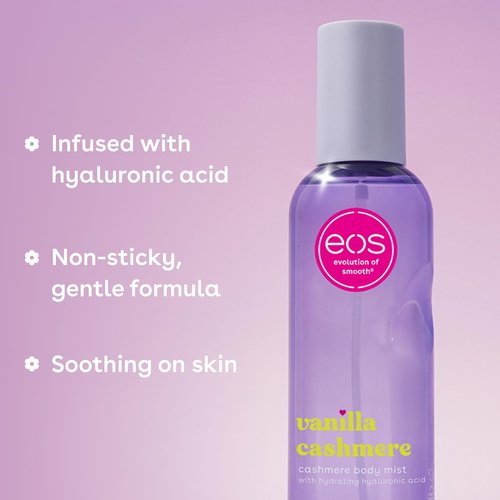 eos Cashmere Body Mist - Vanilla Cashmere & Soft Musk | Moisturizing Hair & Body Spray, 6 Fl Oz