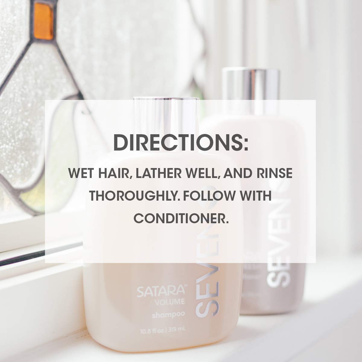 SEVEN Haircare Satara Volume Shampoo - Sulfate-Free & Paraben-Free | Pro Vitamin B5 & Argan Oil, 32oz