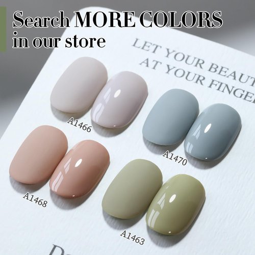 Double Rhythm 15ML Gel Polish Pure Sheer Same Color Same Bottle Soak Off Gel Polish Art Manicure Salon DIY at Home for Women (Sage Green-A1463)