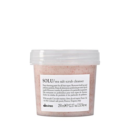 Davines SOLU Sea Salt Scrub Cleanser - Gently Removes Residues for Clean, Soft Hair - 8.45 Fl Oz