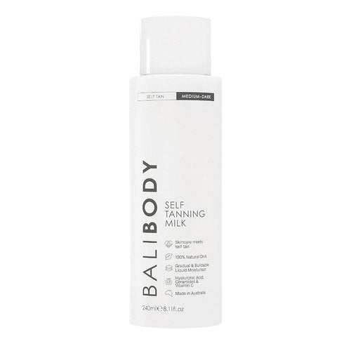 Bali Body Self Tan Milk - Buildable Vegan Tanning Lotion for Streak-Free Glow | 240ml/8.1 fl oz