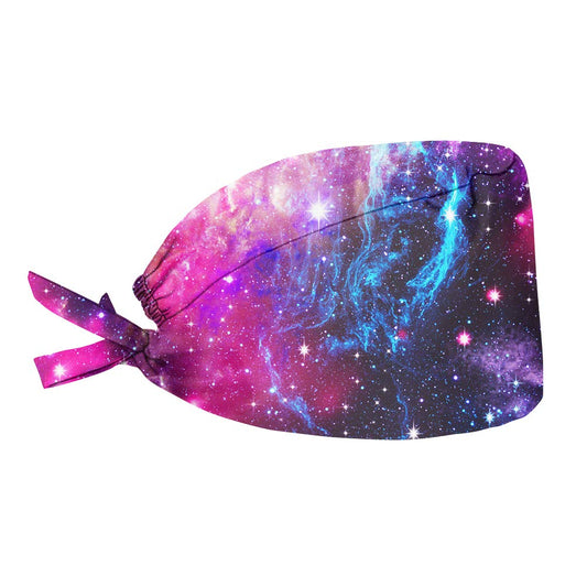 JEOCODY Galaxy Stars Women Men Working Caps with Adjustable Tie Back Hat One Size