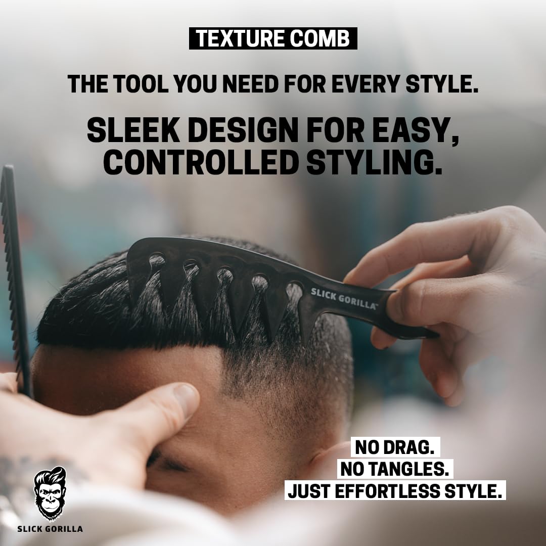 Slick Gorilla Texture Comb - Professional Styling Tool for Effortless Hair Texture and Volume