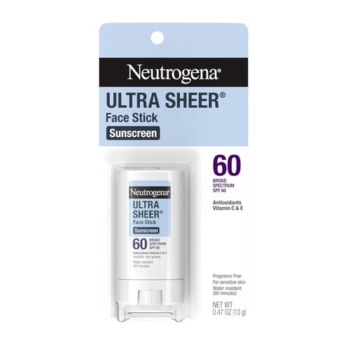 Neutrogena Ultra Sheer Stick Sunscreen SPF 60 - Invisible Finish, Broad Spectrum Protection, Travel Size .47 oz