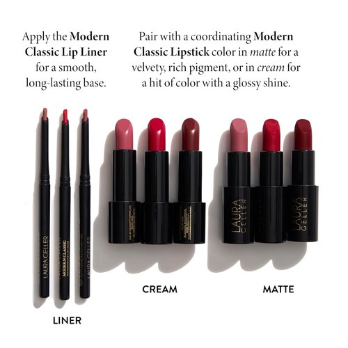 LAURA GELLER NEW YORK Modern Classic Lip Liner - Luxurious Creamy Formula, Long-Lasting, Beautiful Berry