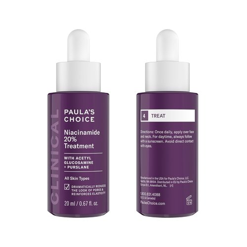 Paula’s Choice Niacinamide Serum Treatment - 20% Formula + Travel Size 2% BHA Exfoliant Duo Set