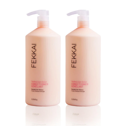 Fekkai Technician Color Conditioner - 1 Liter, Pack of 2 - Extends Vibrancy of Color-Treated Hair - Free of Sulfates, Parabens, Phthalates - Vegan, Cruelty-Free