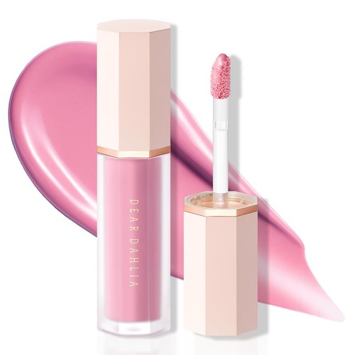 Dear Dahlia Petal Drop Liquid Blush - Buildable Vegan Serum Blush for Natural Dewy Glow, Taffy, 0.14 oz