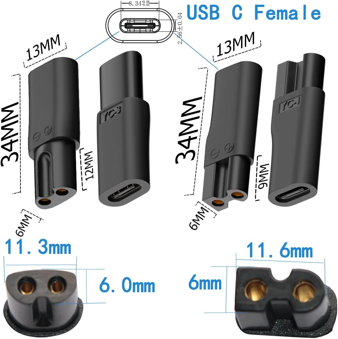 Skiennix USB C Power Cord - 10PCS Replacement Charger for Hair Clippers, Trimmers & Shavers | HQ8505
