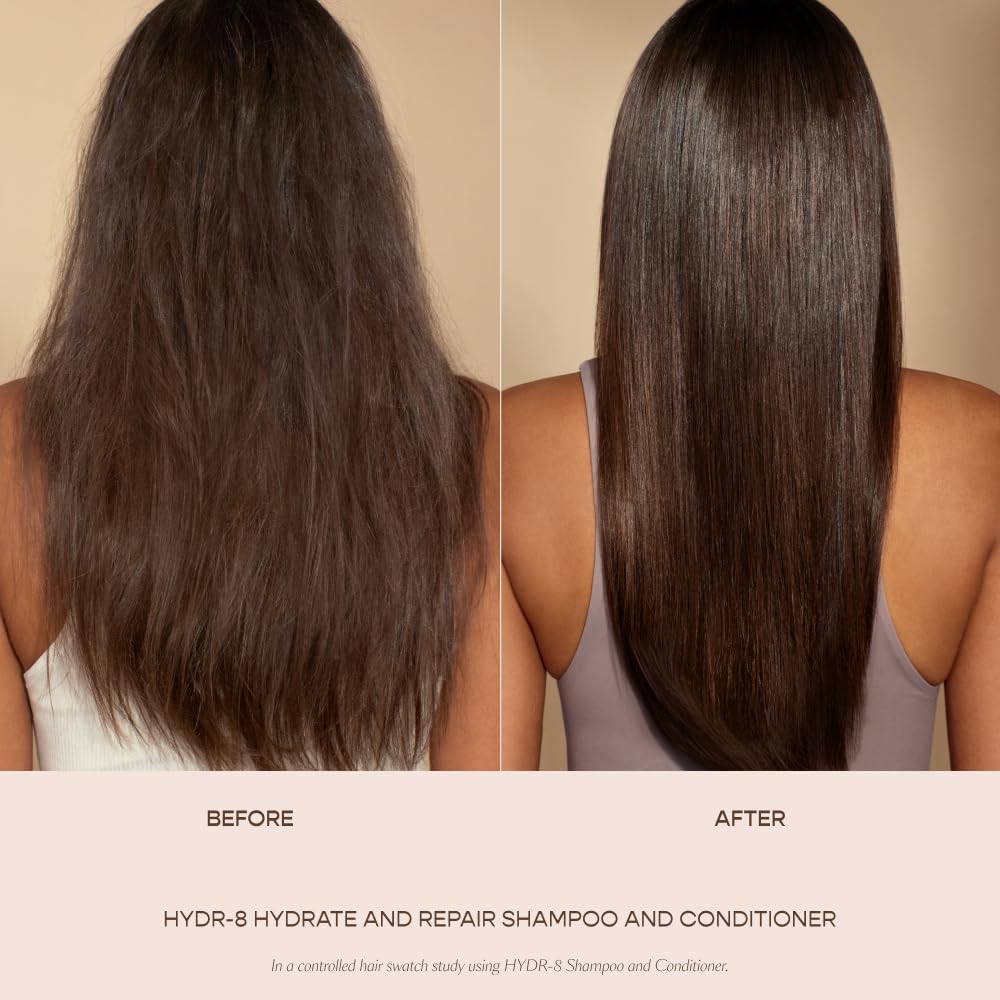 VEGAMOUR HYDR-8 Hydrate and Repair Shampoo - Cleanses & Hydrates Dry, Damaged Hair | Vegan & Color Safe (8 Fl Oz)