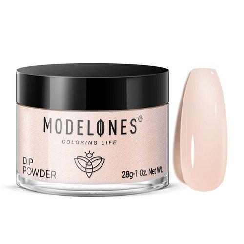 Modelones Dip Powder Nail Art - Translucent Sheer Nude Color | 28 Long-Lasting DIY Salon Powder