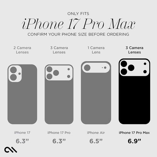 Case-Mate Soap Bubble iPhone 17 Pro Max Case - Stylish Peach Iridescent Cover with 12ft Drop Protection | MagSafe Compatible