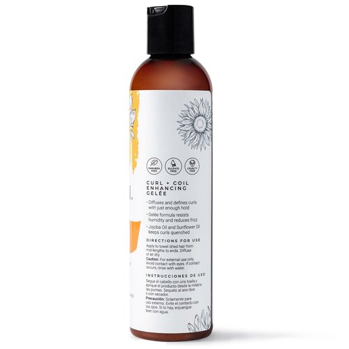 CIBU Curl + Coil Enhancing Gelée - Lightweight Curl Defining Gel for Curly & Wavy Hair - 8 Ounces