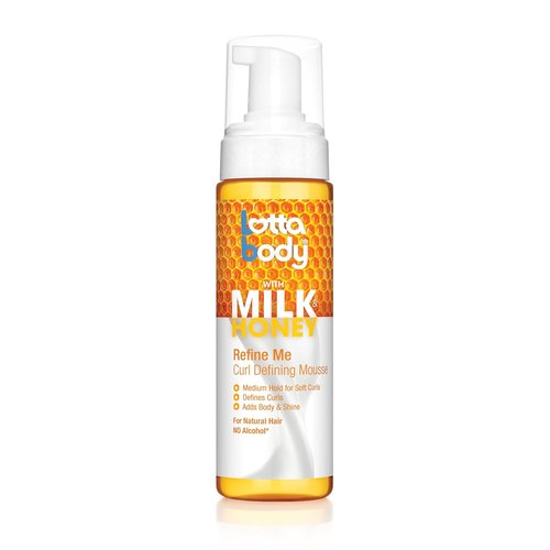 Lottabody Refine Me Curl Defining Mousse - Lightweight Frizz Control with Milk & Honey, 7 oz