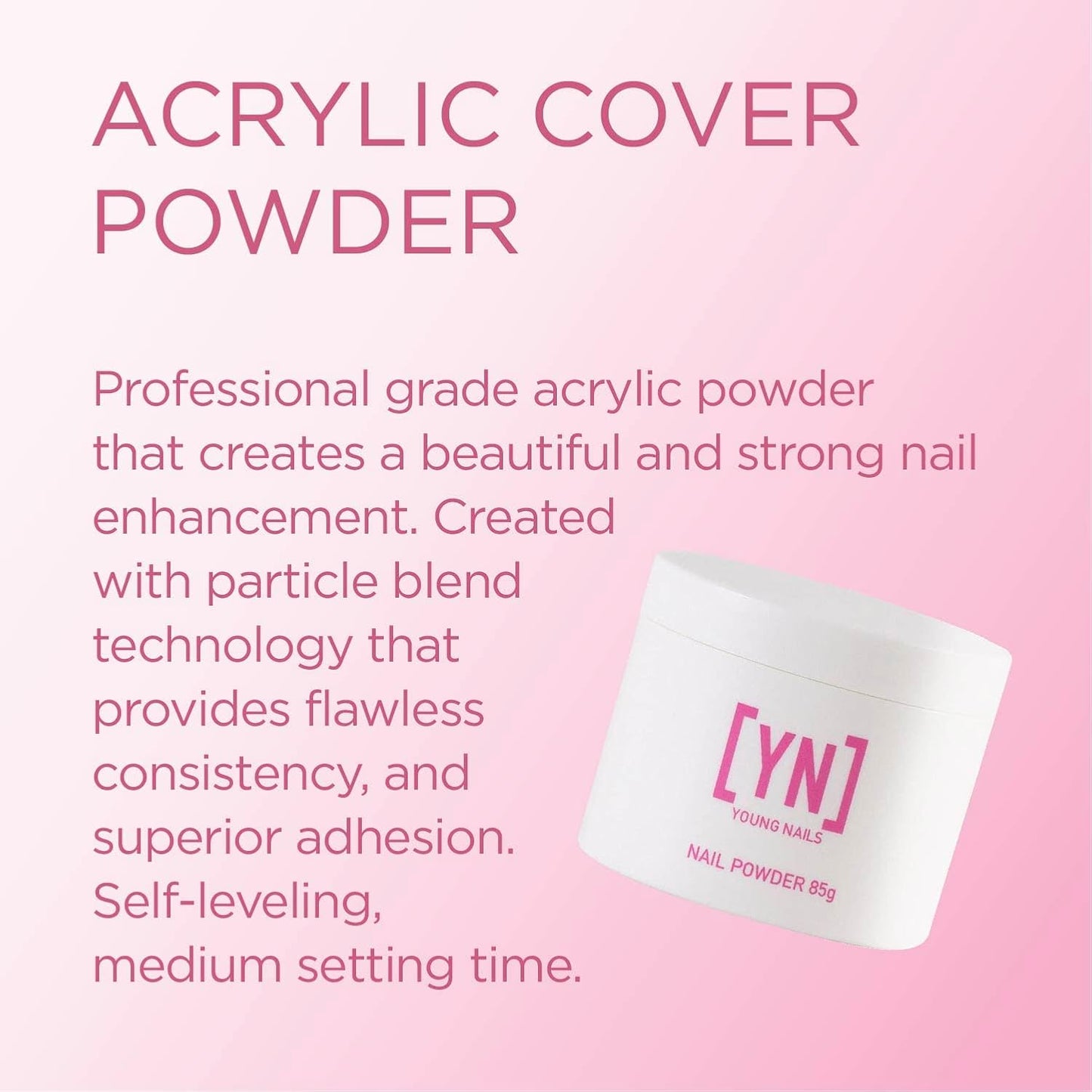 Young Nails Acrylic Cover Powder - Taupe Color, 85 Grams for Flawless Nail Art