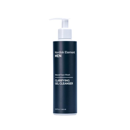 Nordisk Element Men’s Face Wash - Clarifying Gel Cleanser with Plum Extract | Vegan, Hydrating, pH Balanced, 6.76 Fl Oz