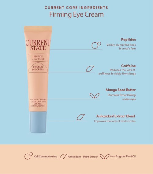 CURRENT STATE Peptide + Caffeine Eye Cream - Brightening Treatment for Dark Circles & Fine Lines - 0.5 fl oz