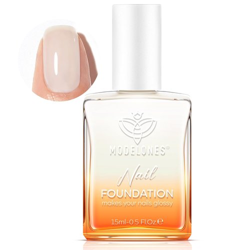 modelones Nail Strengthener and Growth Nail Polish Nail Repair for Damaged Nails Strengthening Polish Gel Ridge Filler for Nails 15ml for Nail Art