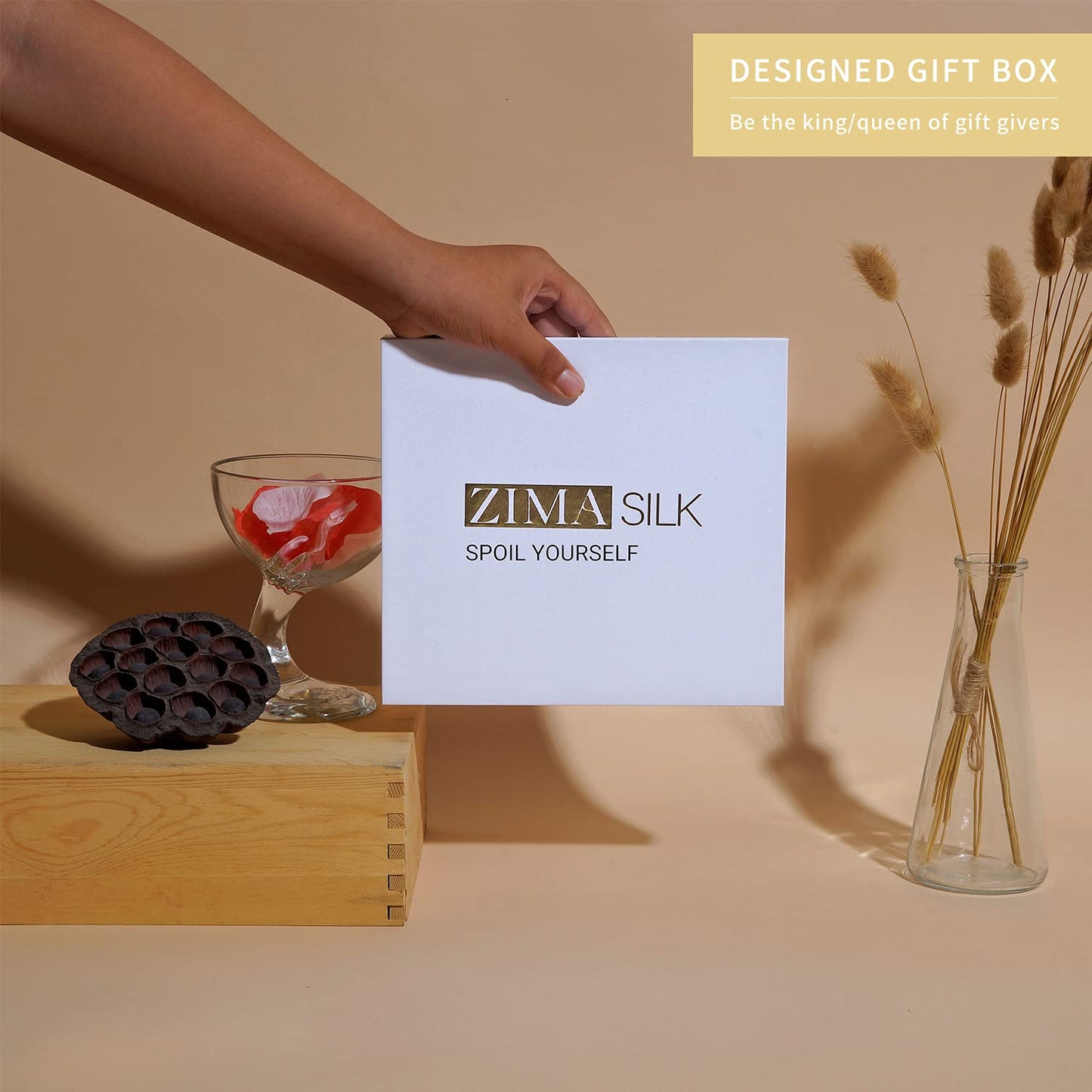 ZIMASILK 100% 22 Momme Mulberry Silk Bonnet for Sleeping, Double-Layer Silk, Natural Silk Hair Wrap for Hair Care with Elastic & Tie Band Stay On Head (1Pc, Peacock Green)