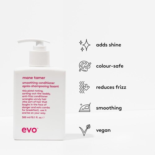 EVO Mane Tamer Smoothing Conditioner - Strengthens, Softens & Reduces Frizz for Shiny Hair