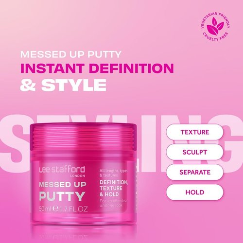 Lee Stafford Hair Styling Pomade - Lightweight Pliable Shaping Wax Paste for All Lengths, Firm Hold & Texturizing