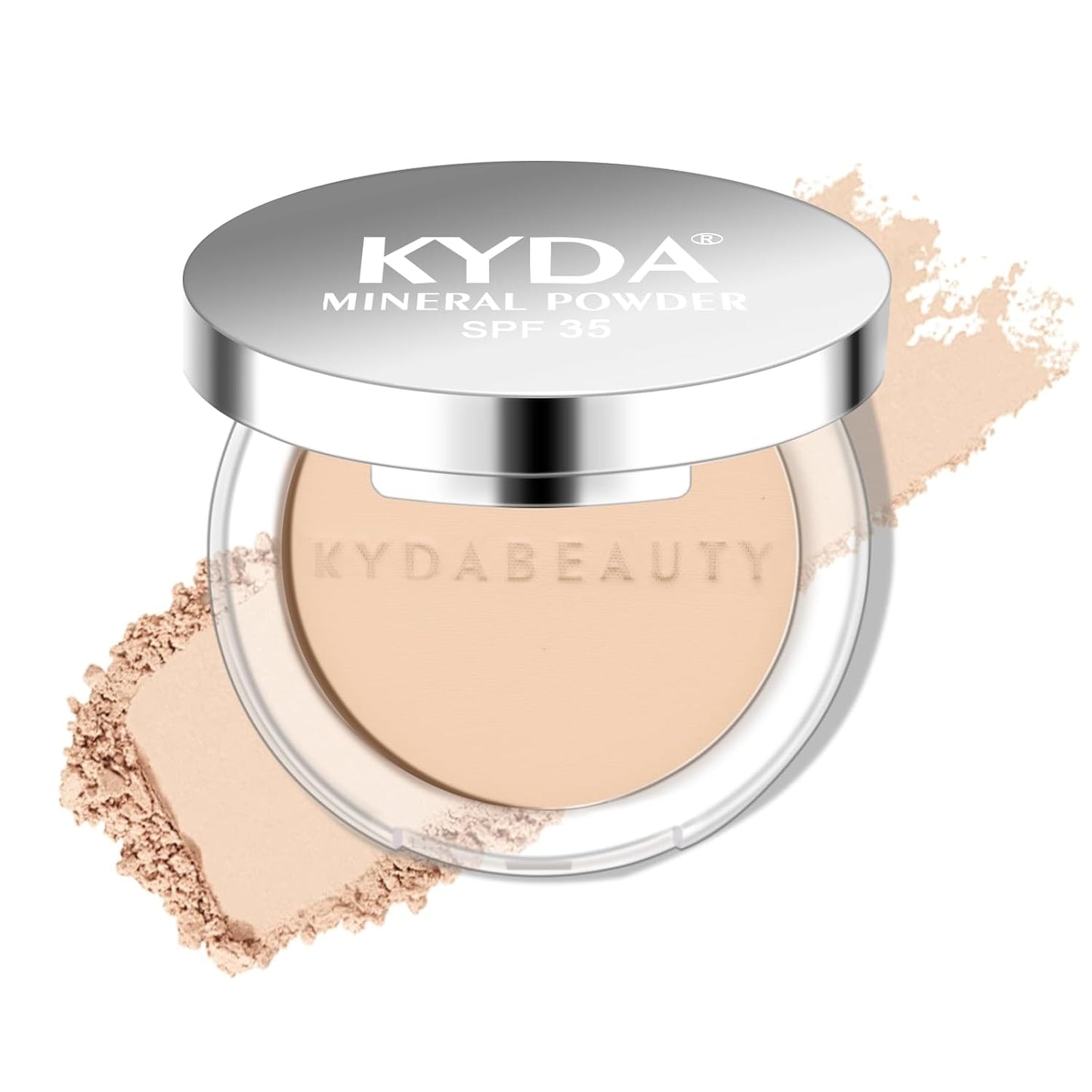 Skiennix 4-In-1 Mineral Pressed Powder - SPF 35 Foundation with Concealer & Finishing | Light to Medium Coverage, 01 Light