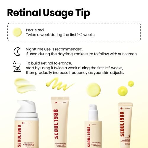 K-SECRET SEOUL 1988 Retinal Serum - Advanced 2% Retinal Liposome & 58% Black Ginseng Extract | Anti-Aging & Skin Texture Care, 30ml / 1.01 fl oz