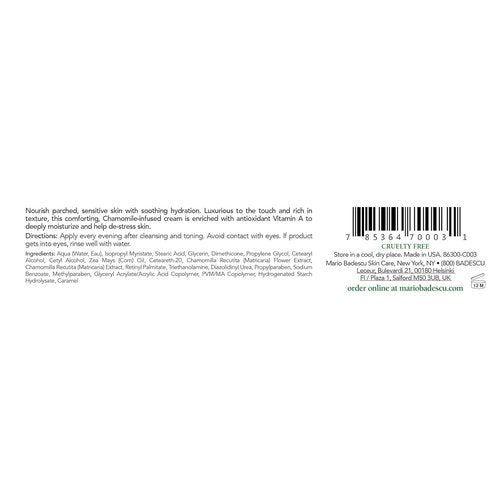 Mario Badescu Chamomile Night Cream - Anti-Aging Face Cream with Vitamin A Oil for Sensitive Skin, 1 Oz