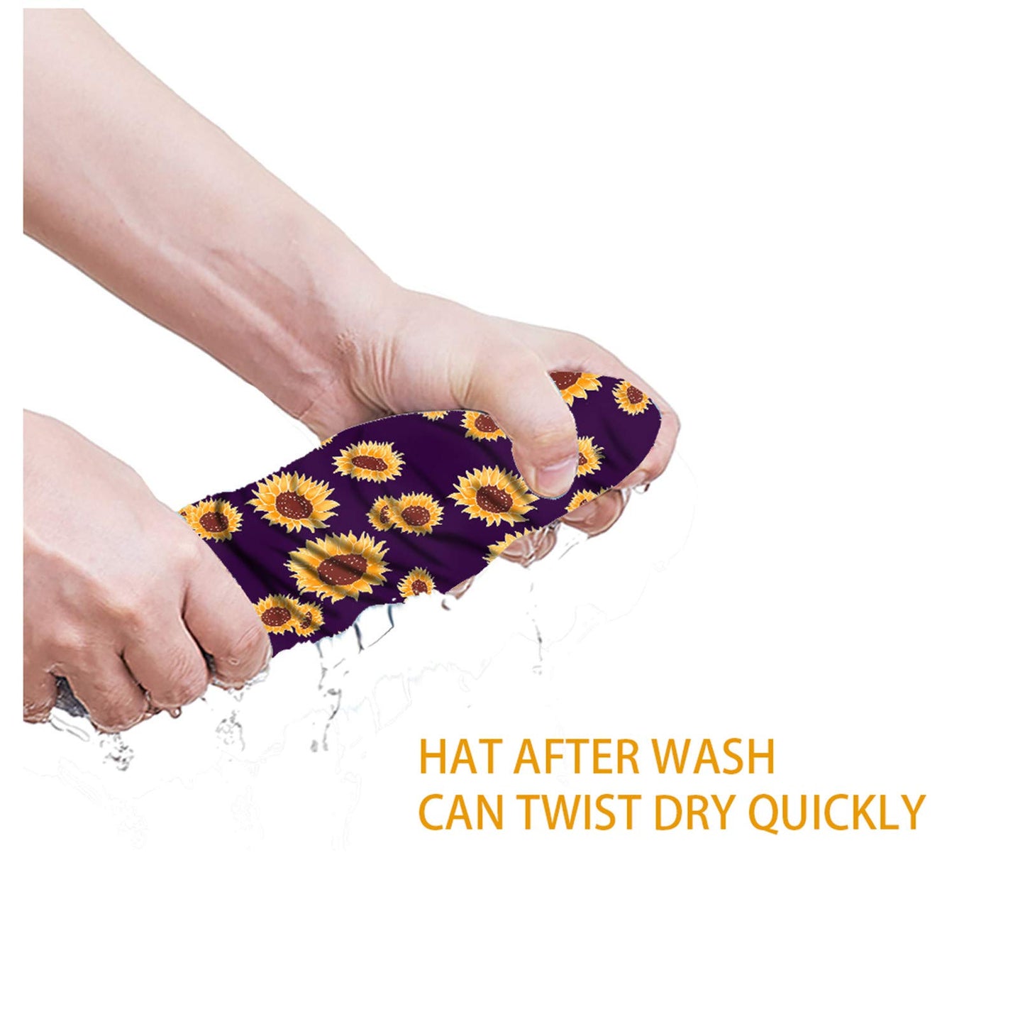 JoyLamoria Funny Cartoon Pug Print Cap with Sweatband Adjustable Tie Back Hair Cover Hats Headwear for Womens Mens