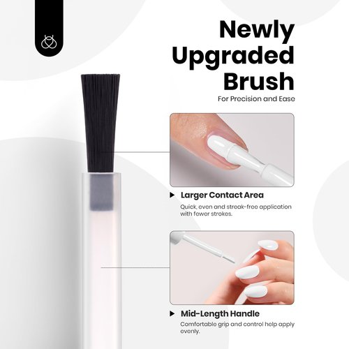 beetles Balck and White Gel Polish - Monochrome Aesthetics Hema-Free Black and White Color Gel Set, 2 Pcs 15ML Full Size Polish Soak Off Led French Nail Art Manicure Salon Diy at Home