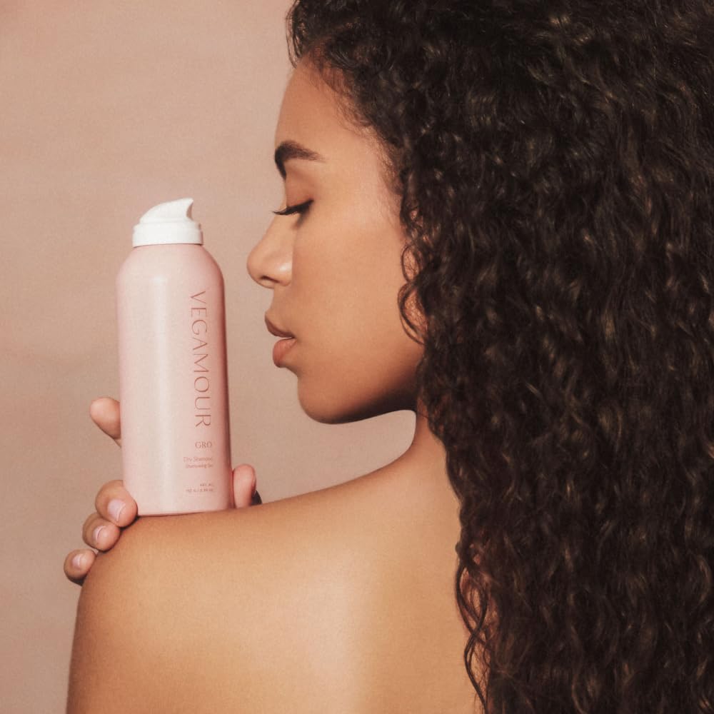 VEGAMOUR GRO Dry Shampoo - Volumizing Spray for Thicker, Fuller Hair | Natural Citrus Scent