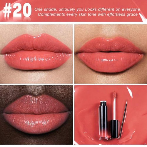 Evpct Coral Nude Pink Liquid Lipstick - Highly Pigmented, Waterproof Longwear Formula | Includes Lip Liner Brush