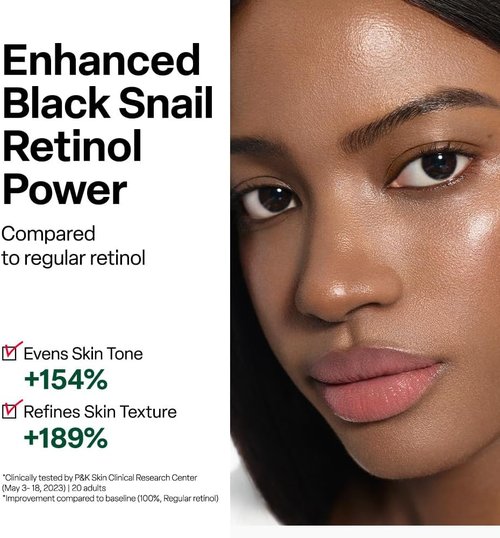 Dr. G Black Snail Retinol Ampoule - Advanced Korean Skincare with Snail Mucin - 1.69 fl oz for Glowing Skin