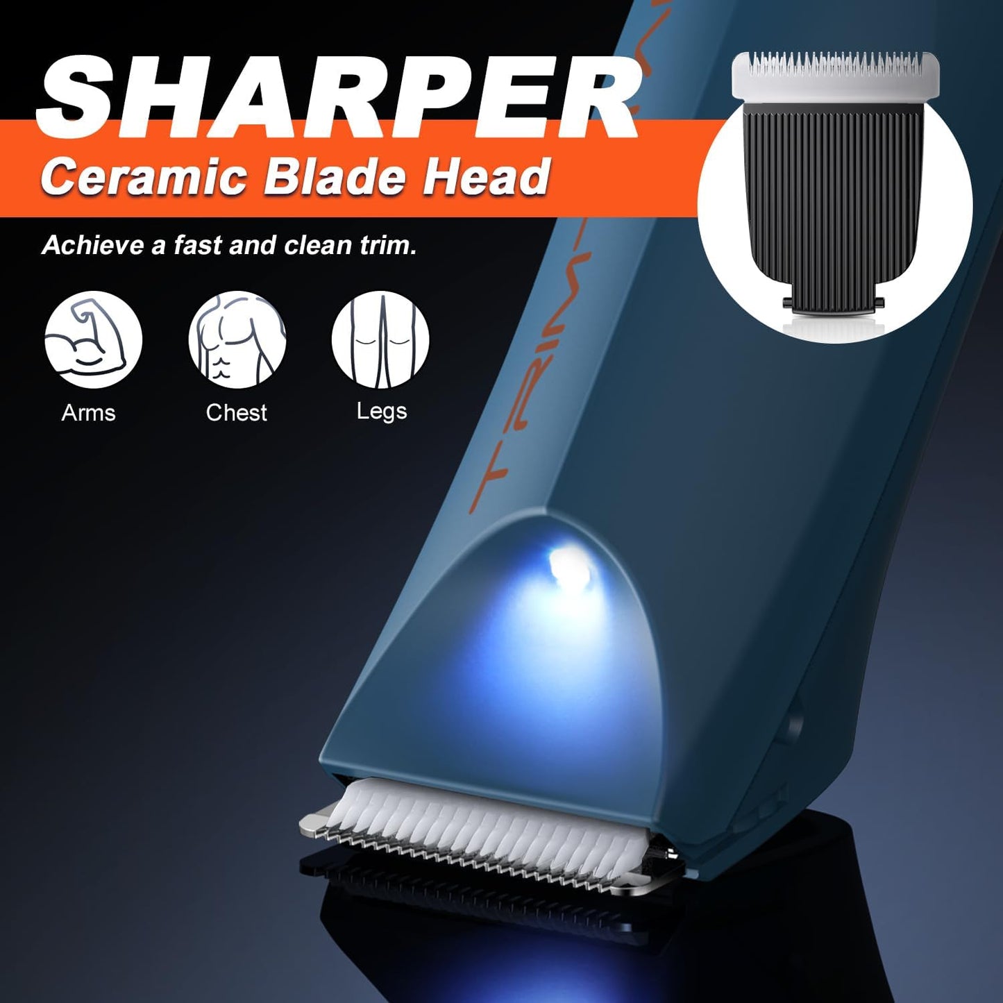 Skiennix Body Hair Trimmer - 2-in-1 Electric Razor with Ceramic Blades & Storage Bag
