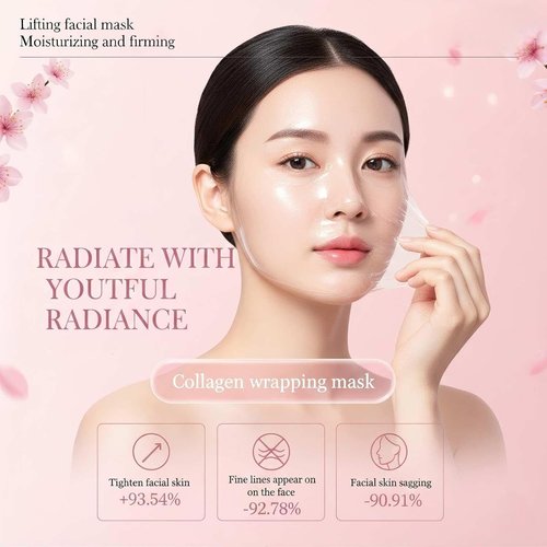 Regine Switzerland Collagen Night Wrapping Mask - Hydrating & Firming Peel-Off Treatment - 75ml for All Skin Types