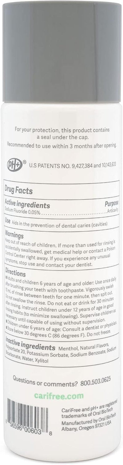 CariFree Maintenance Rinse - Mint Fluoride Mouthwash | Dentist Recommended, Alcohol-Free, pH Neutralizer