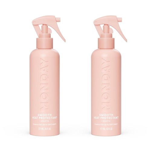Monday Haircare Smooth Heat Protectant with Keratin - 6 oz | Pack of 2 for Polished Finish
