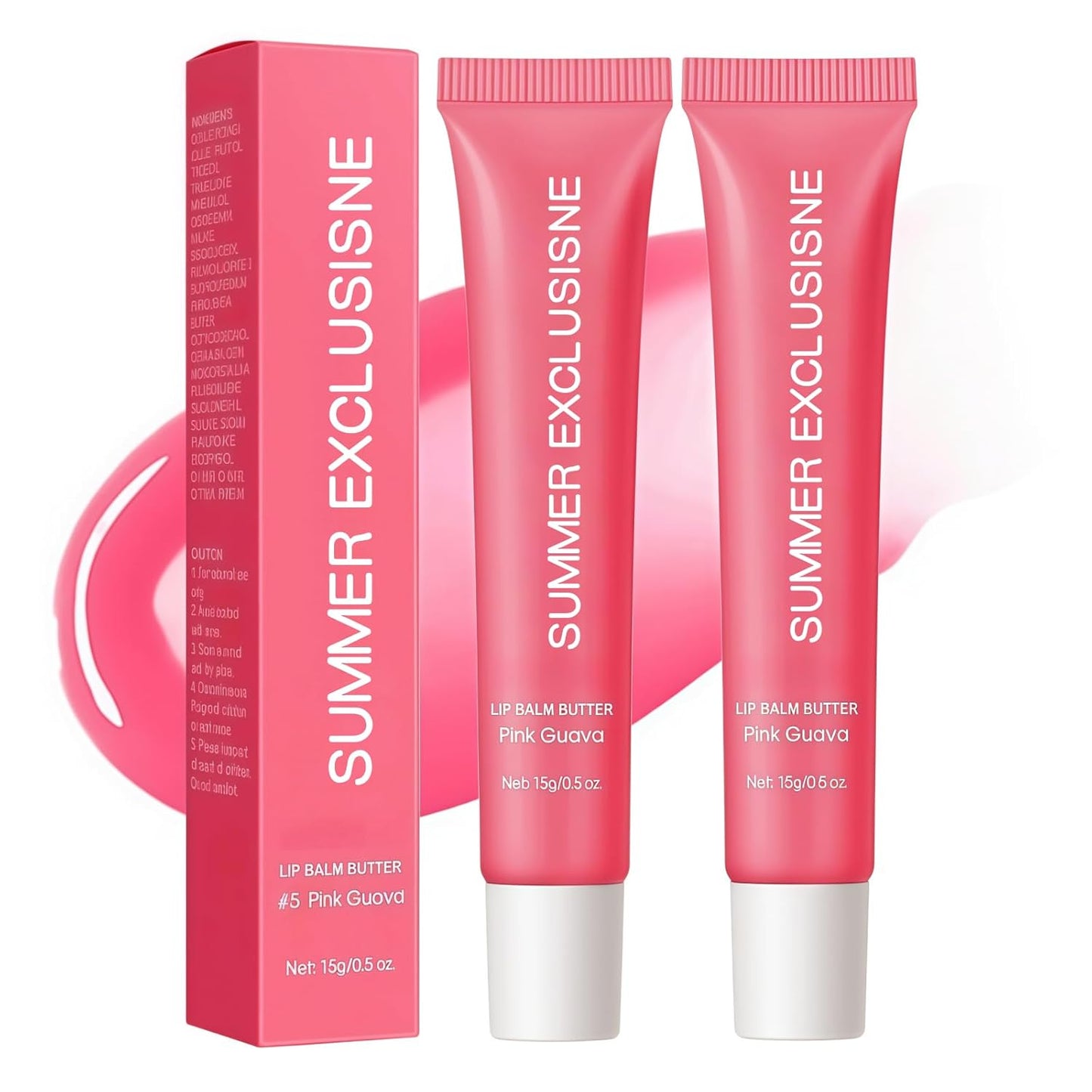 Skiennix Pink Guava Tinted Lip Butter Balm - Moisturizing & Nourishing Care for Smooth, Soft Lips