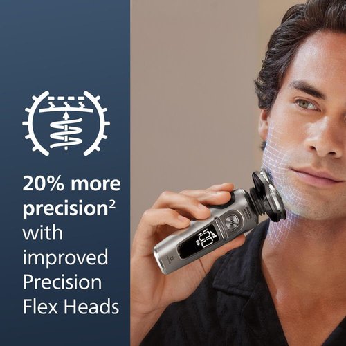 Philips Norelco Shaver Series 9000 Prestige - Wet & Dry Electric Shaver with Lift/Cut Technology | Includes Nose Trimmer & Premium Case