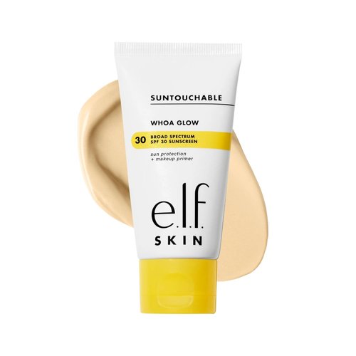 e.l.f. SKIN Suntouchable Whoa Glow SPF 30 - Sunscreen & Makeup Primer with Hyaluronic Acid | Vegan & Cruelty-Free, Sunbeam