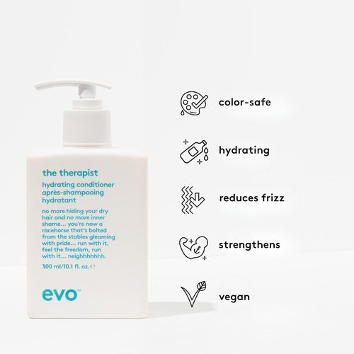 Evo The Therapist Hydrating Conditioner - Hydrates & Strengthens Color-Treated Hair - 12 Fl Oz