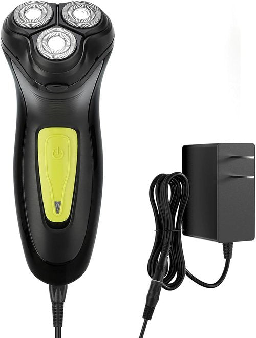 BlueFire Head Shaver for Bald Men - Corded 3D Electric Rotary Shaver with Pop-Up Trimmer | Yellow
